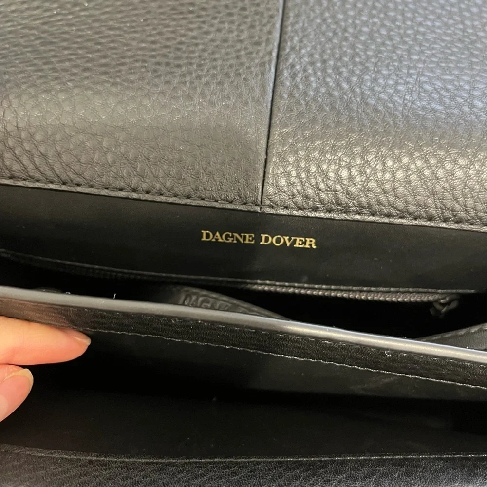 Dagne Dover Medium Andra Crossbody Bag Black Onyx Matte Black Hardware - Picture 8 of 14